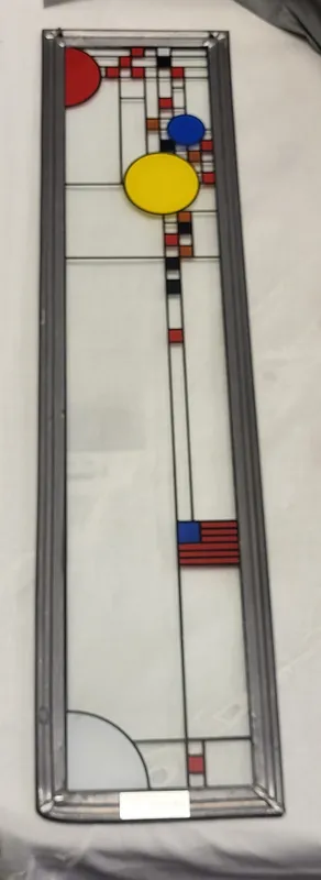 Frank Lloyd Wright Stain Glass Parade w/Plaque from auction in wilmington , North Carolina
