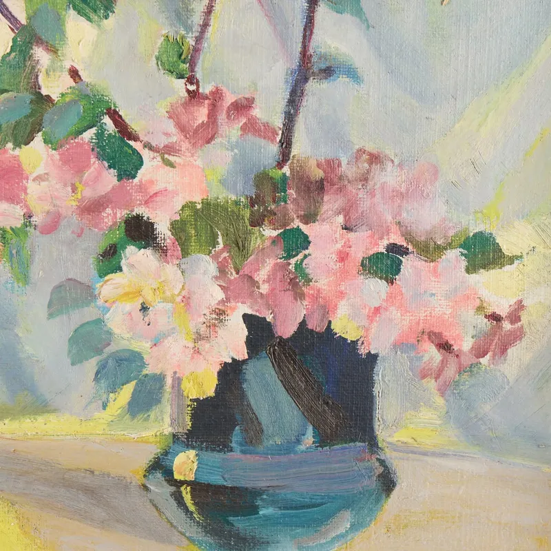 Paul Van Ryzyn Floral Still Life Painting from auction in Saint Paul, Minnesota