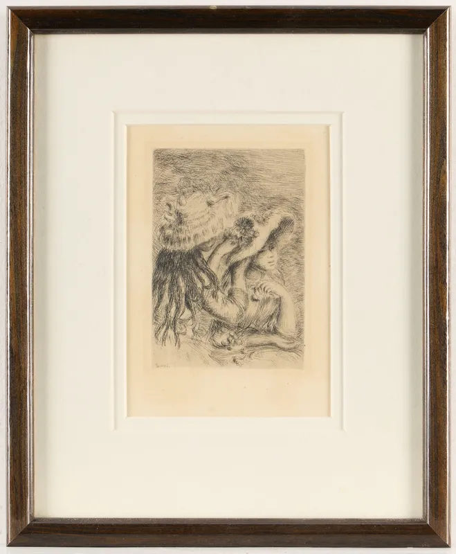 After Renoir "Le Chapeau Epingle" Etching from auction in Saint Paul, Minnesota