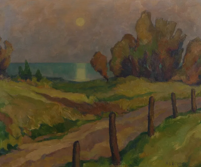 A. D. Hansen (American, 20th Century) Oil on Canvas from auction in Addison, Illinois