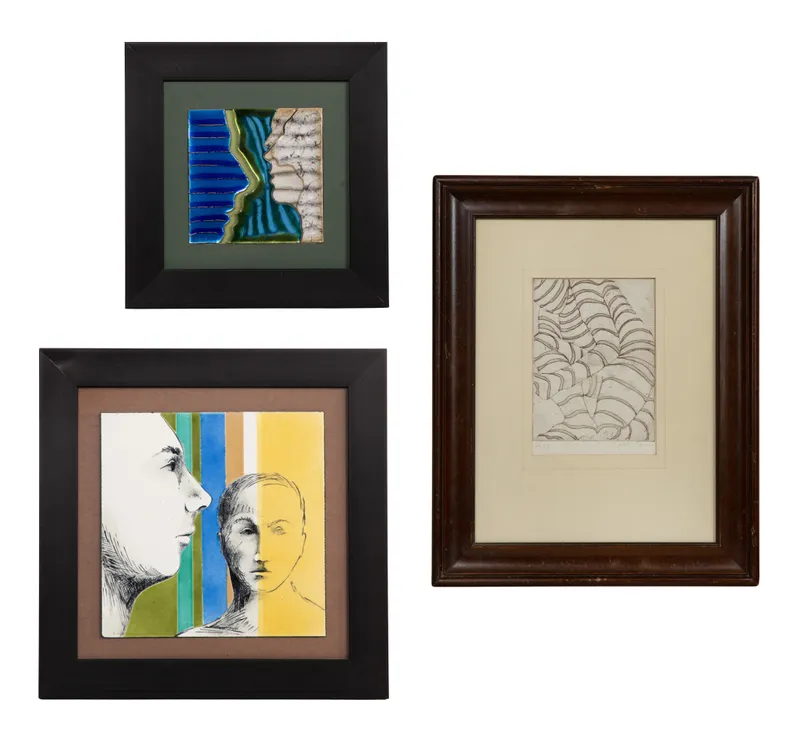 Patricia 'Diacca' Topp (American, 20th Century) Enameled Copper Tiles from auction in Addison, Illinois