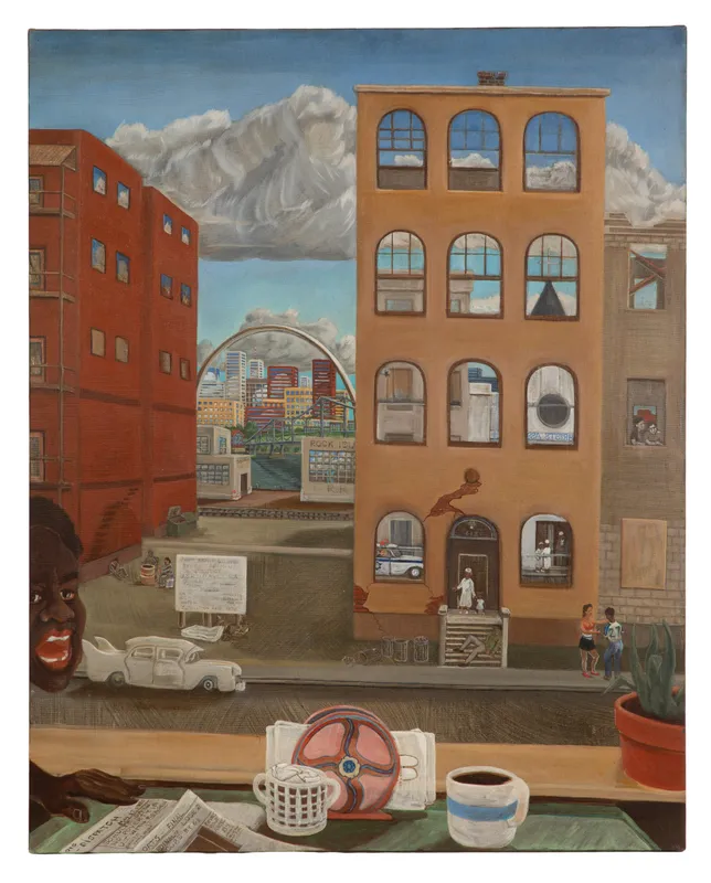 G. T. Tisori (American, 1939-2012) Acrylic on Canvas from auction in Addison, Illinois