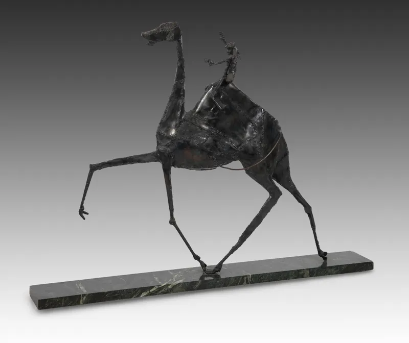 Donna Marihart (American, 1932-2004) Camel Mixed Metal Sculpture from auction in Addison, Illinois