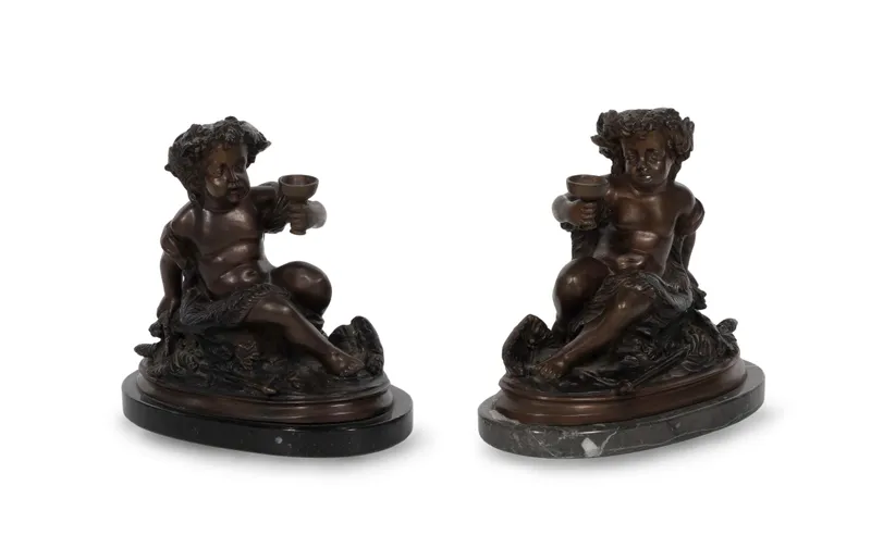 E. Rossi (Italian, 1856-1916) Bronze Sculptures from auction in Addison, Illinois