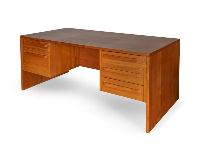 Modern Teak Desk from auction in Addison, Illinois