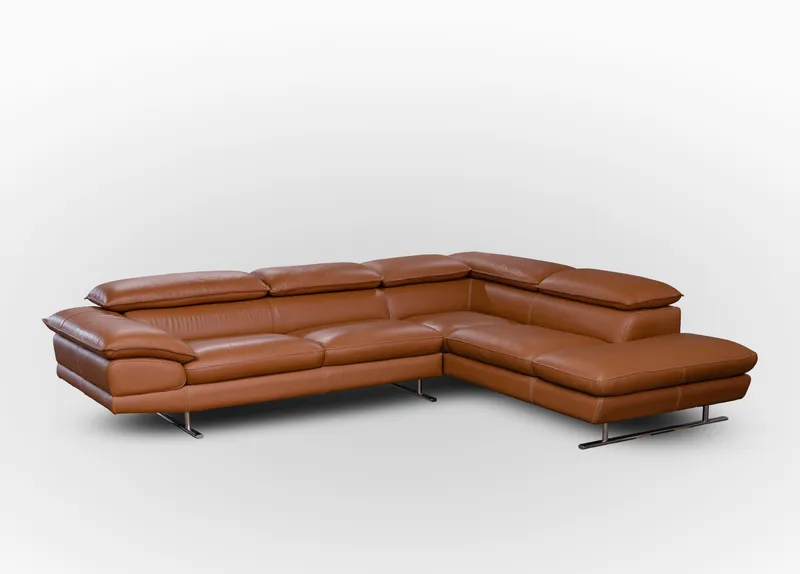 Mauro Leather Sofa from auction in Addison, Illinois