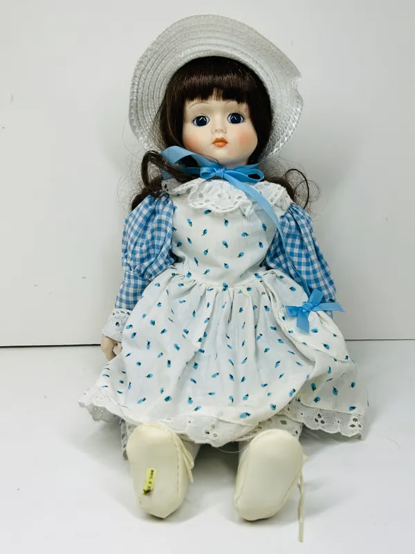 TAIWAN BISQUE PORCELAIN DOLL, 1990 from auction in BETHESDA, Ohio