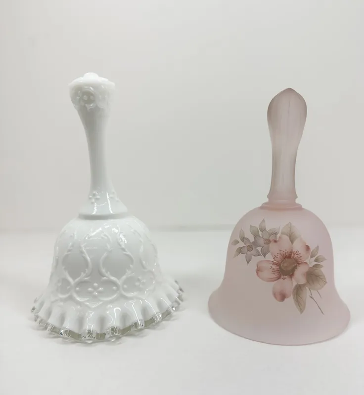 FENTON AND SATIN GLASS BELLS from auction in BETHESDA, Ohio