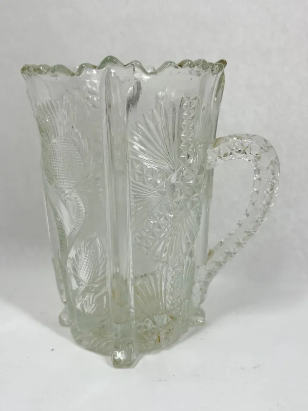HIGBEE PANELED THISTLE GLASS CREAMER from auction in BETHESDA, Ohio
