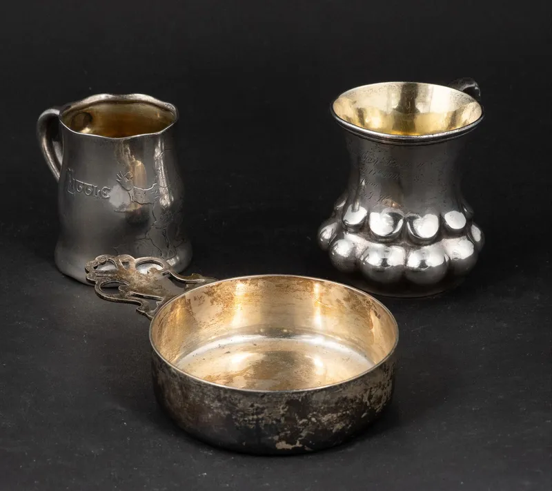 Early Tiffany Sterling Silver Handled Cup from auction in Bloomfield, New Jersey