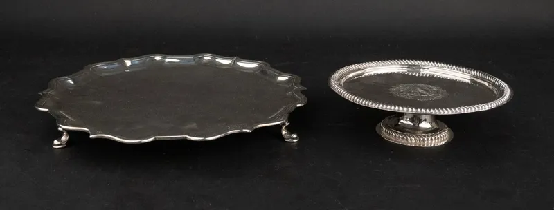 English Silver Tazza from auction in Bloomfield, New Jersey