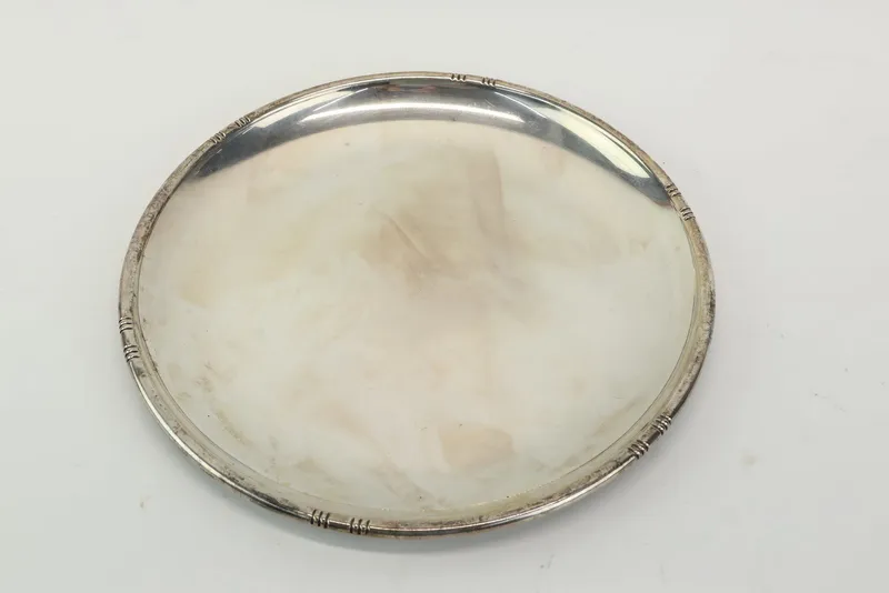 Sterling Silver Art Deco Style Fina Serving Tray from auction in Bloomfield, New Jersey