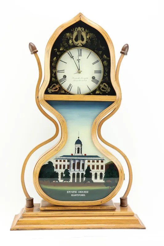David Morgan Acorn Shelf Clock from auction in Bloomfield, New Jersey
