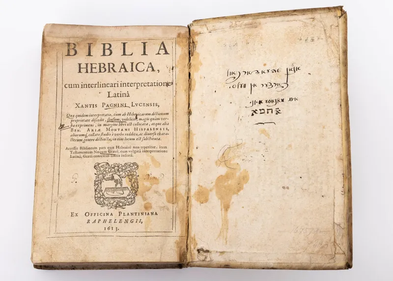 BIBLIA HEBRAICA Officina Planiniana Raphaelngii, 1613 from auction in woodmere, New York