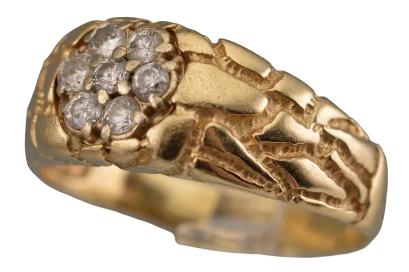 14k Gold Man's Diamond Ring from auction in Scotts Valley, California