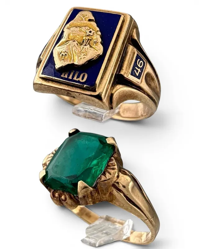 Two Vintage 10K Gold Rings from auction in Scotts Valley, California