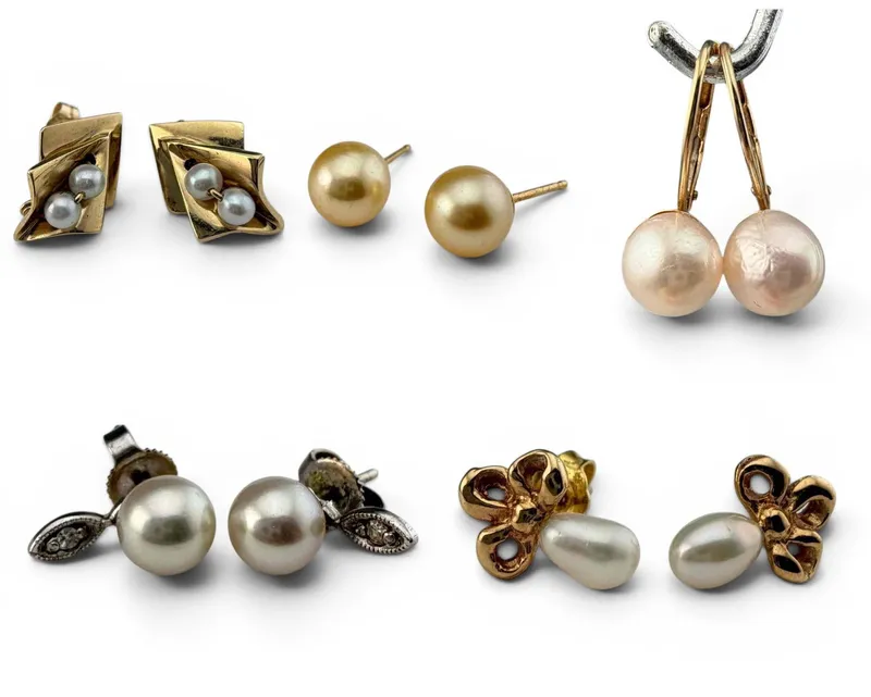 14K Gold Pearl Earrings from auction in Scotts Valley, California