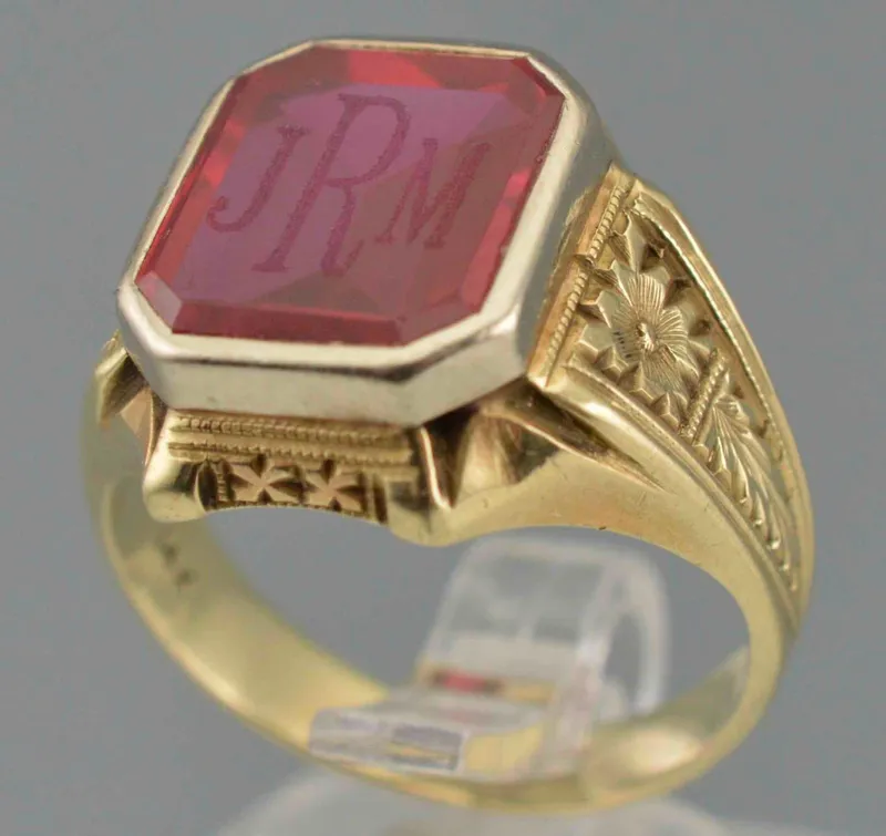 14K Ruby Signet Ring from auction in Scotts Valley, California