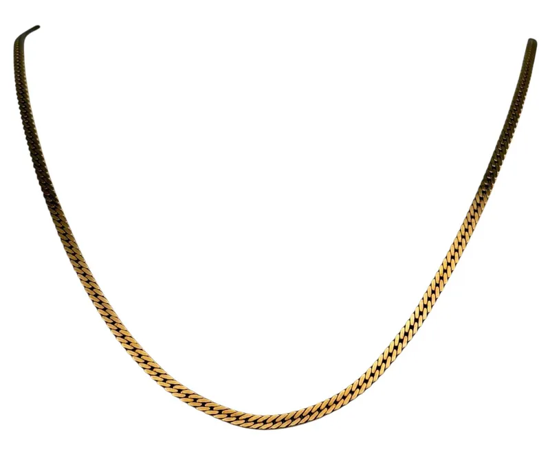 14K Gold Curb Link Chain Necklace from auction in Scotts Valley, California