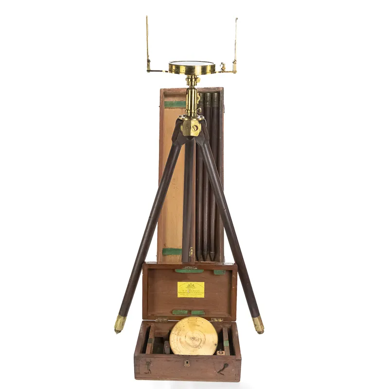 W. F. Stanley Surveying Compass W/Case & Tripod from auction in Union, Illinois