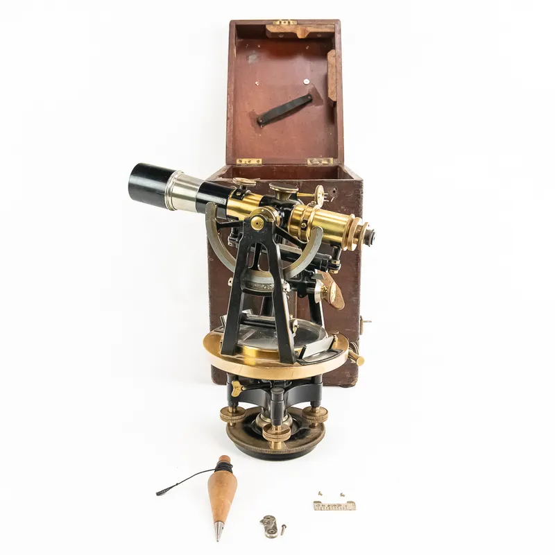 Antique Saegmuller Brass Mining Transit from auction in Union, Illinois