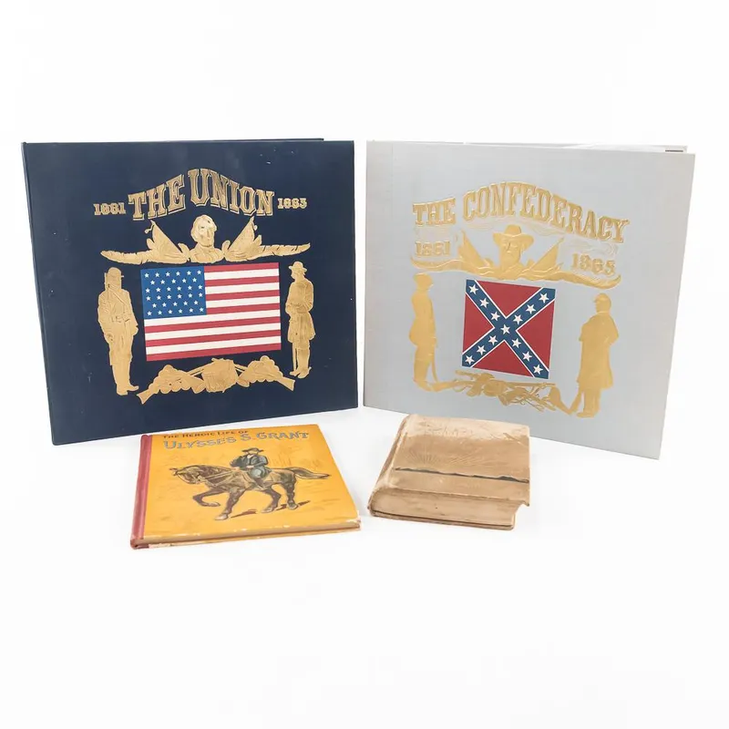 Civil War/Indian War Books, LP Records from auction in Union, Illinois