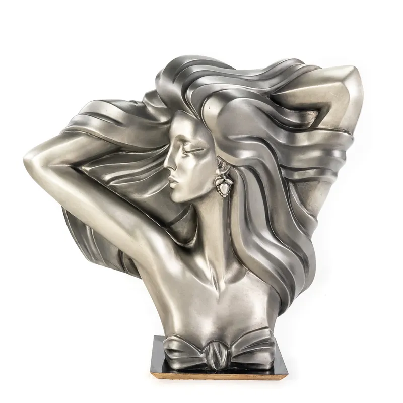 "The Model" Art Deco-Style Bust Sculpture from auction in Union, Illinois