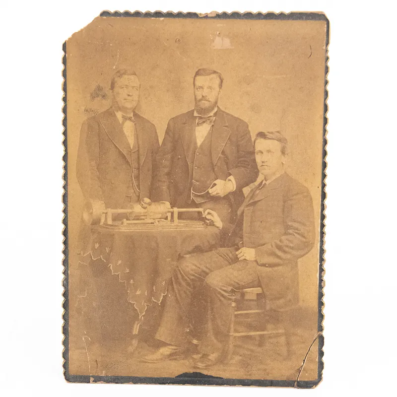 Matthew Brady Cabinet Card of Thomas Edison from auction in Union, Illinois