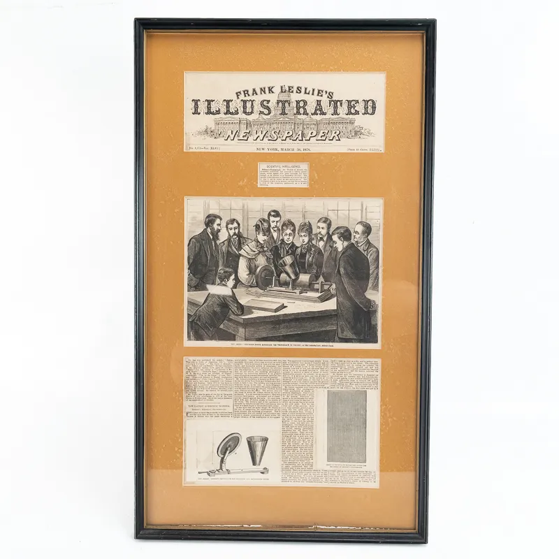 1878 Phonograph Invention Announcement from auction in Union, Illinois