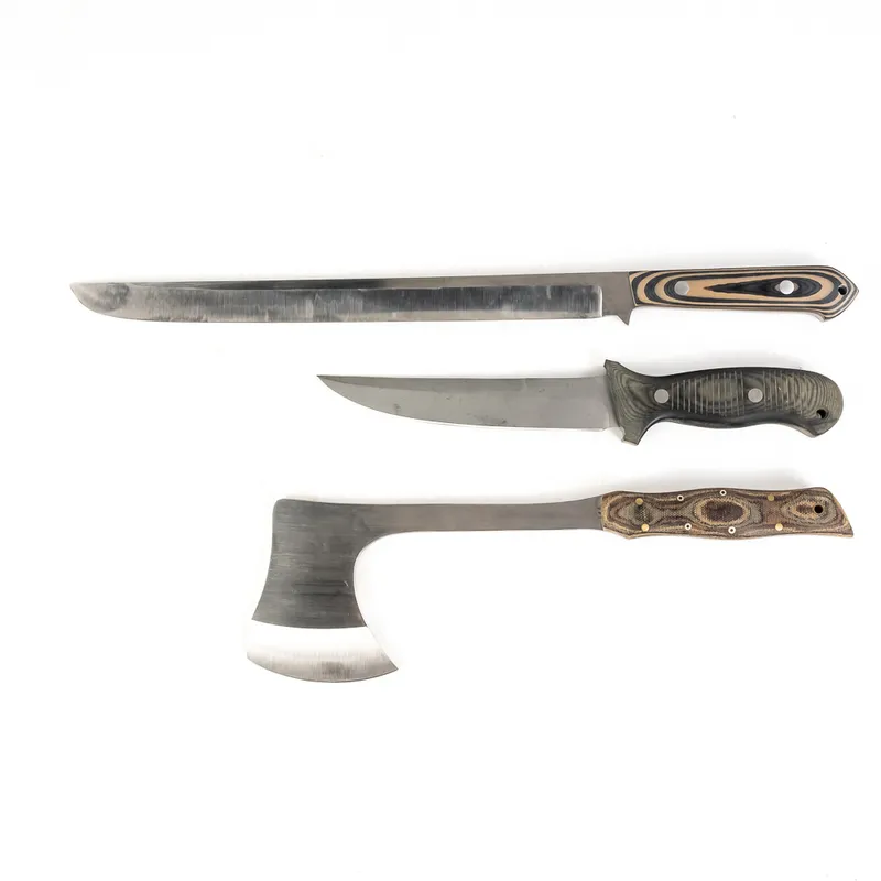 3 Custom Handmade Knives from auction in Union, Illinois