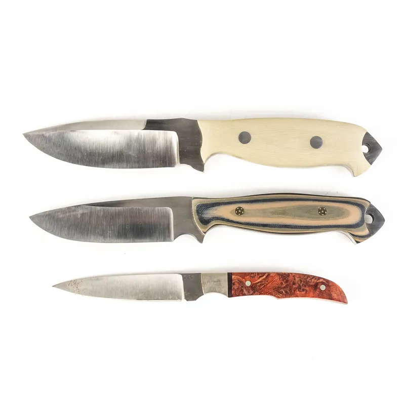 3 Custom Handmade Knives from auction in Union, Illinois