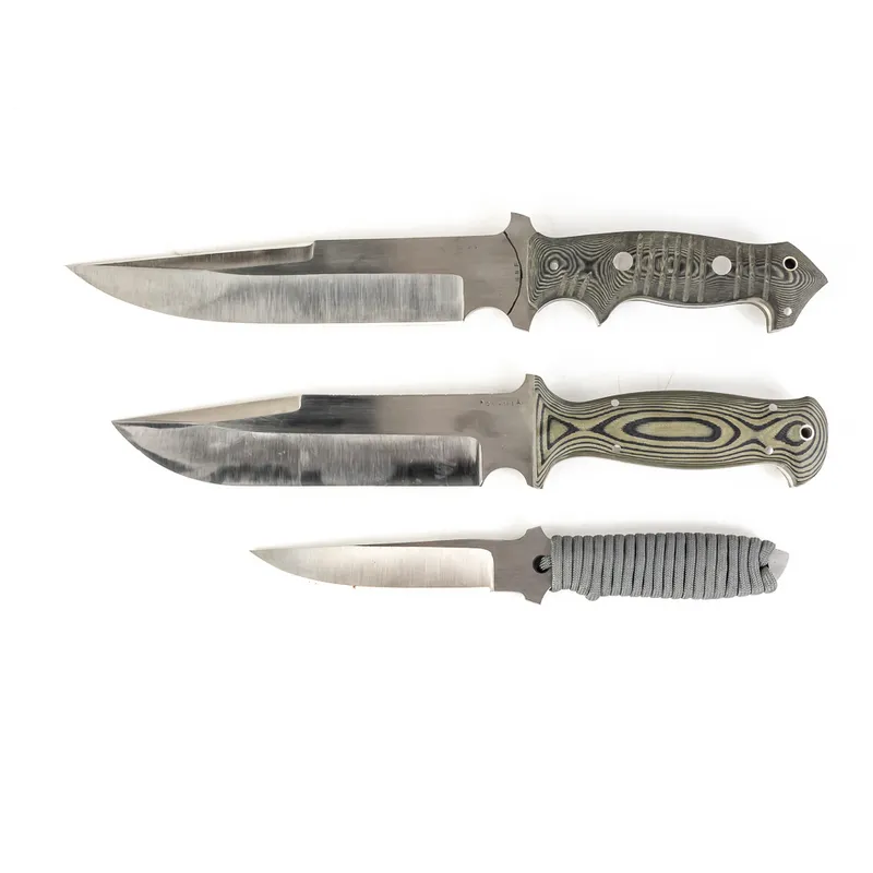 3 Custom Handmade Knives from auction in Union, Illinois