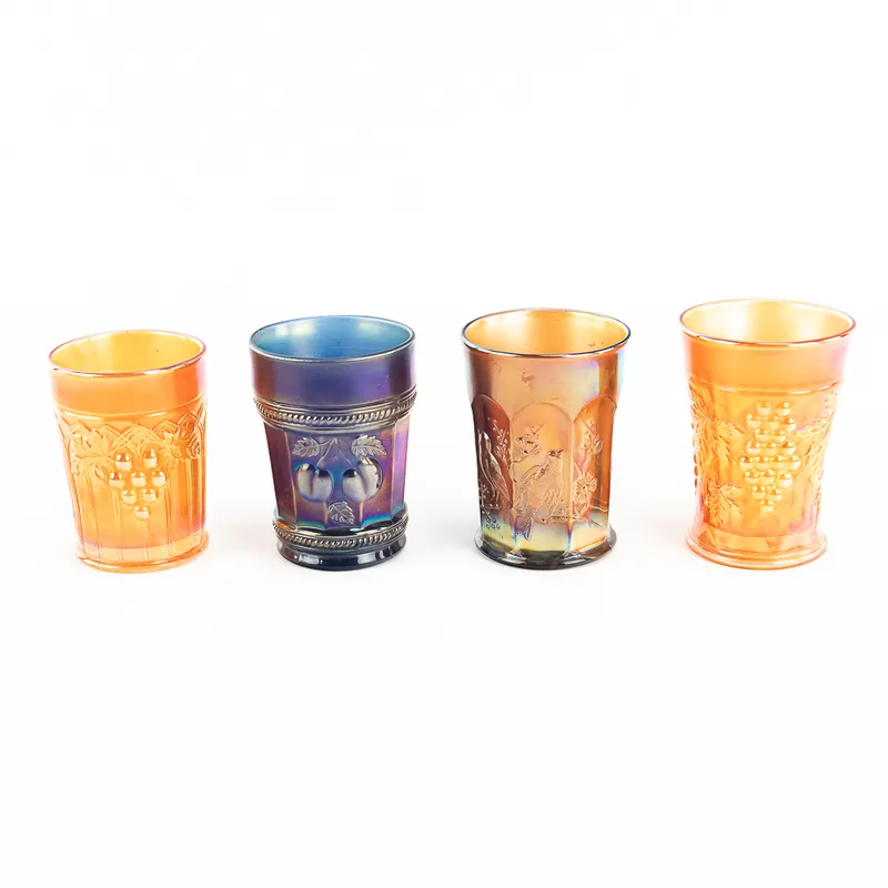 Carnival Glass: N'wood Tumblers 4-Pc from auction in Union, Illinois