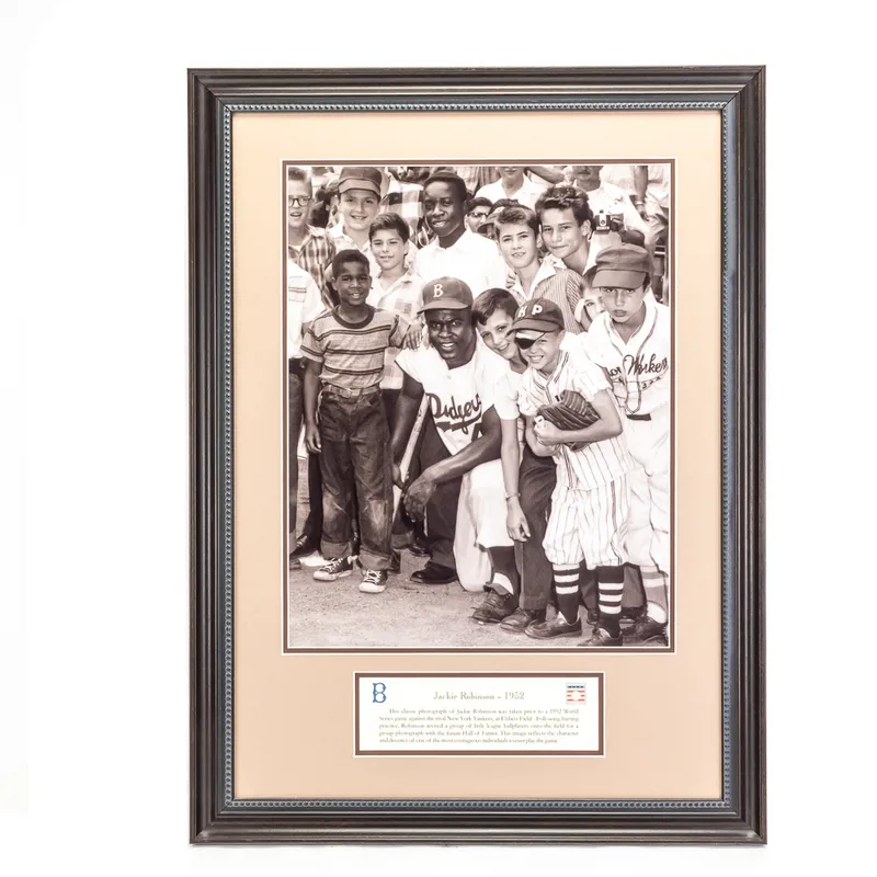 Framed Jackie Robinson 1952 World Series from auction in Union, Illinois