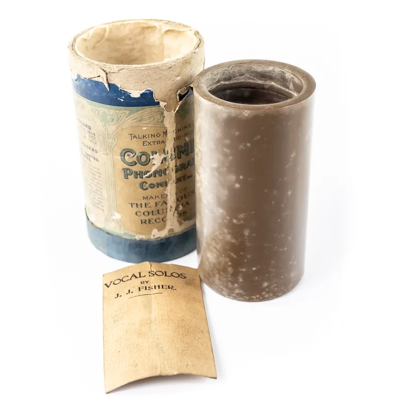 Columbia Brown Wax Cylinder Record 7121 from auction in Union, Illinois
