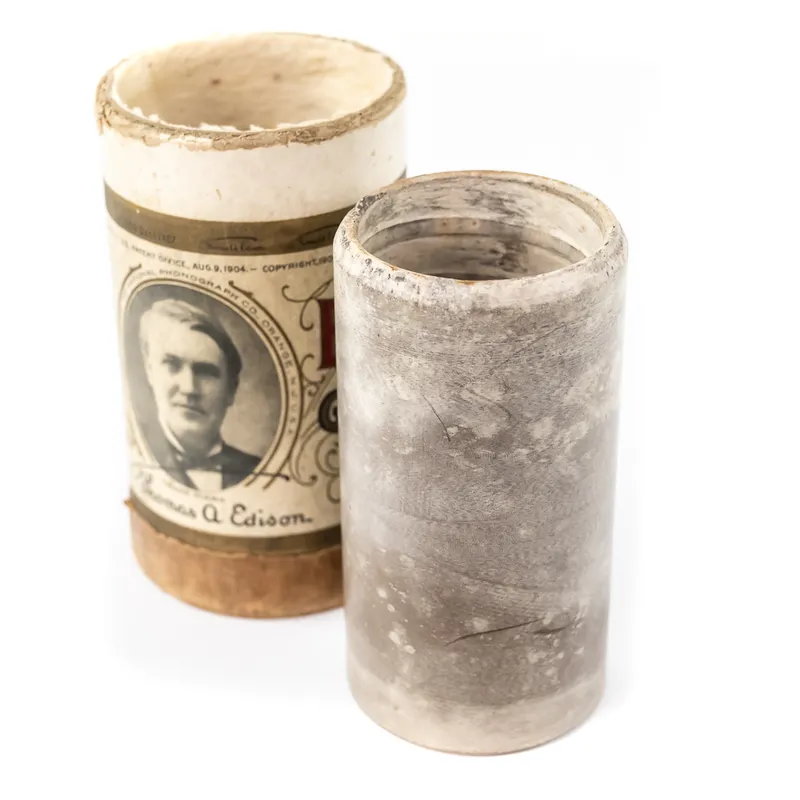 Brown Wax Cylinder "The Palms" J.W. Myers from auction in Union, Illinois