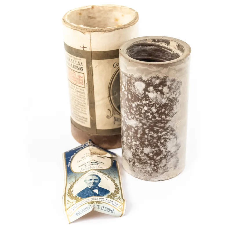 Brown Wax Cylinder Record 7508 from auction in Union, Illinois