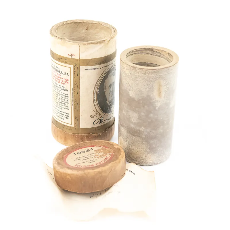 Columbia 7181Brown Wax Cylinder Record from auction in Union, Illinois