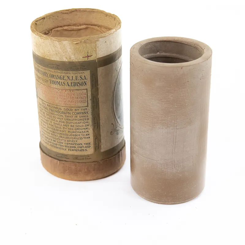 Brown Wax Cylinder Record Sousa's Band from auction in Union, Illinois
