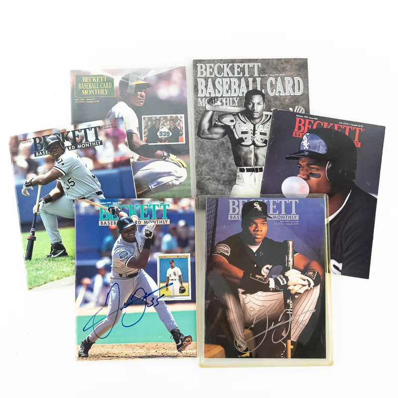 (2) Frank Thomas Autographed Beckett Issues & More from auction in Union, Illinois