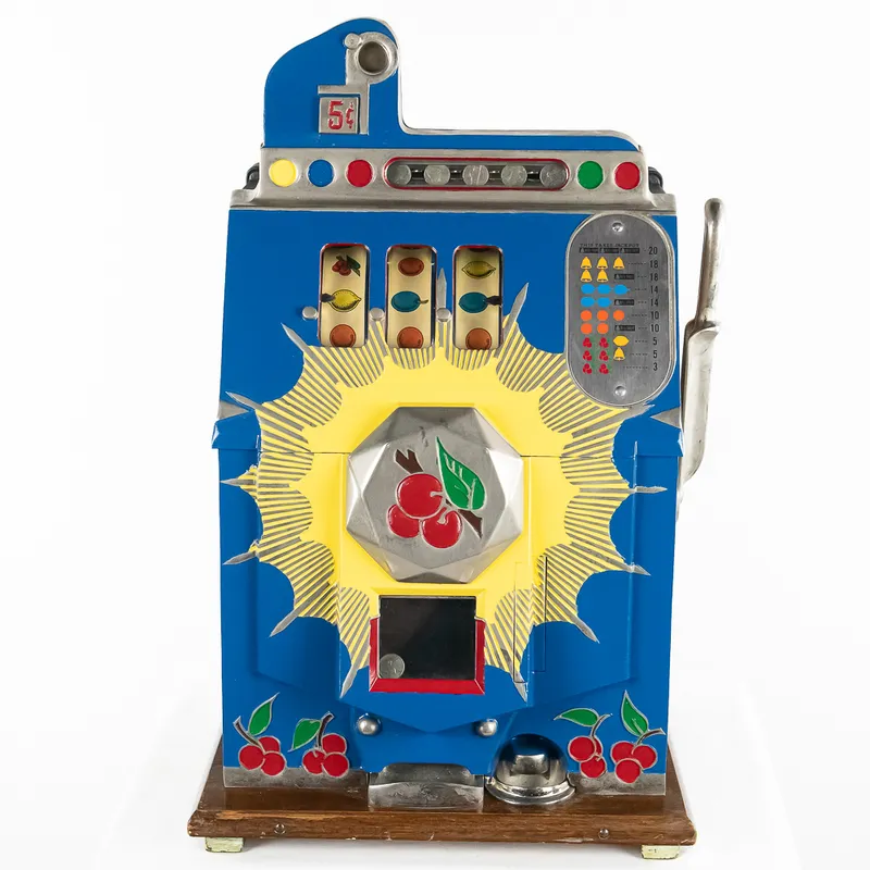 Mills 5 Cent Bursting "Cherry Burst" Slot from auction in Union, Illinois