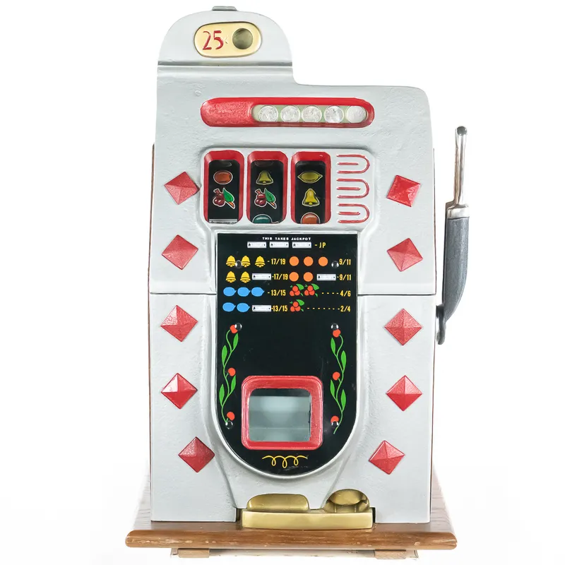 *Mills 25 Cent Diamond Front Slot Machine from auction in Union, Illinois
