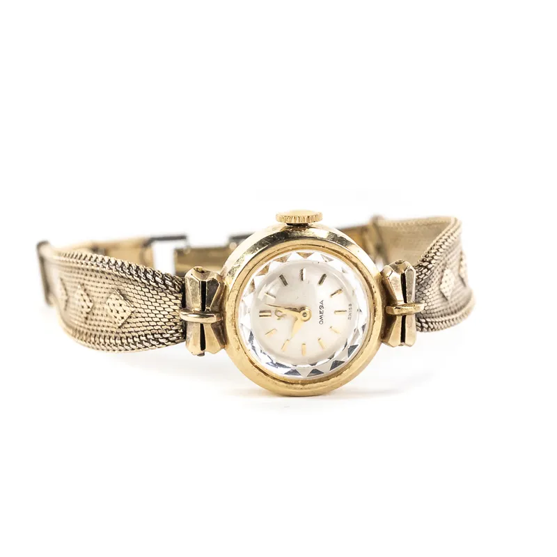 Ornate Ladies Omega 10k G.F Mechanical Dress Watch from auction in Union, Illinois