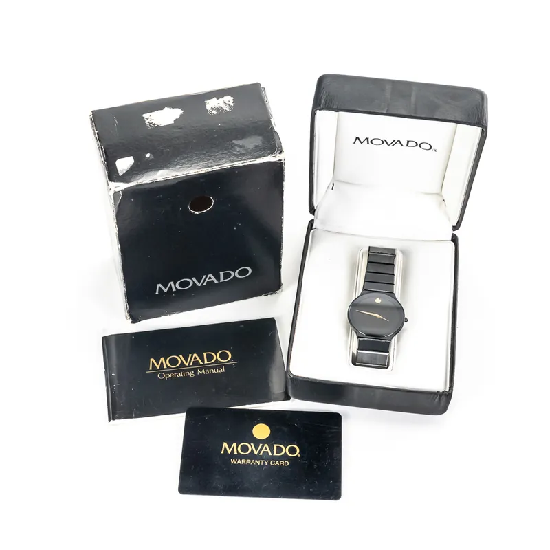 Movado Museum Ultra Thin Black Sapphire 84-40-880A from auction in Union, Illinois
