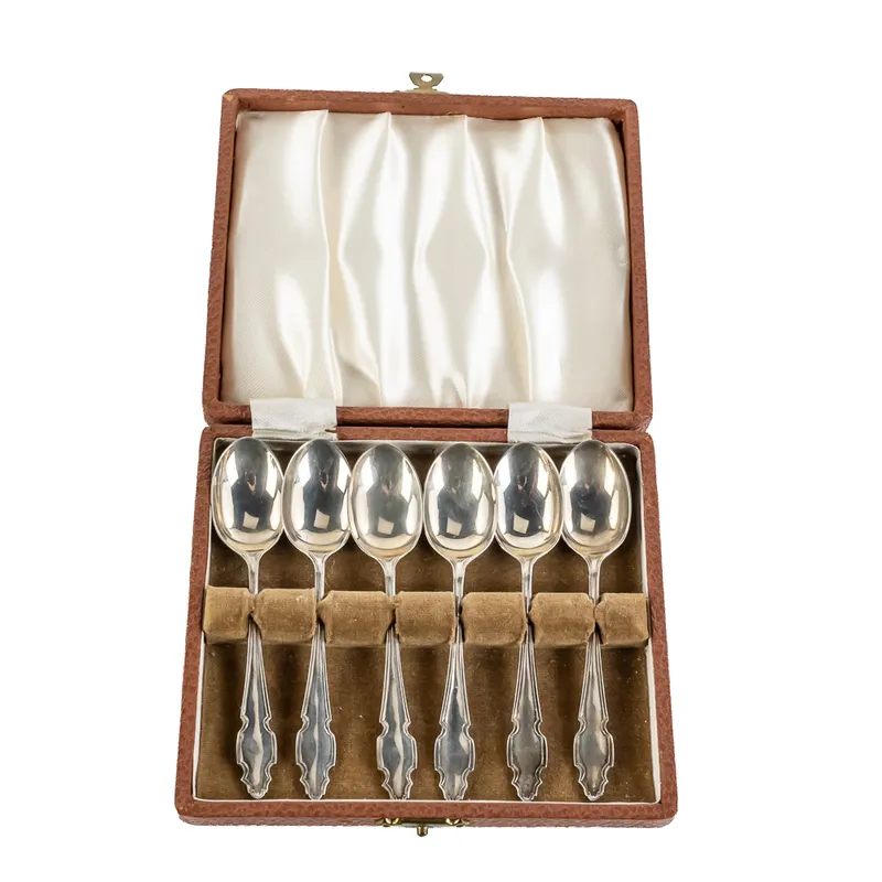 1910 Cooper Bros Sterling 6 Spoon Demitasse Set from auction in Union, Illinois