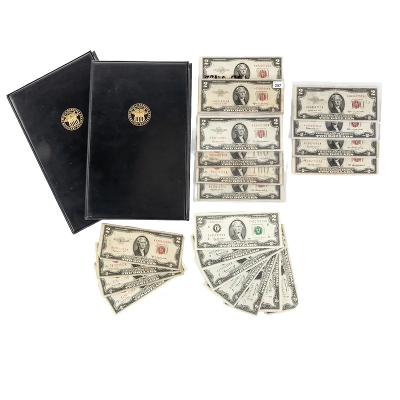 1923-2003 $2 Federal Reserve & US Note Bills from auction in Union, Illinois