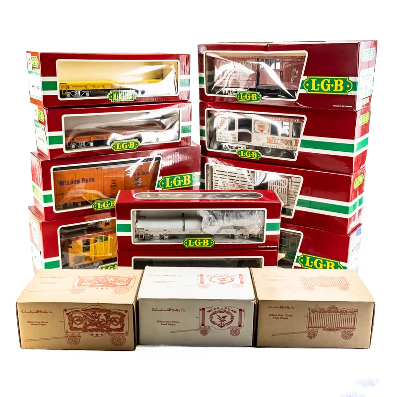 L.G.B. Wilson Circus Train Set Almost Complete from auction in Union, Illinois