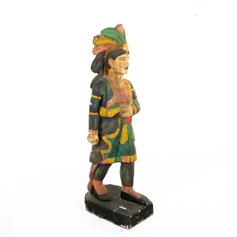 Cigar Store Advertising Wood Indian from auction in Union, Illinois