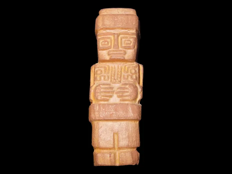 1 15/16" Tall Pre-Columbian Clay Figurine from auction in Quincy, Illinois