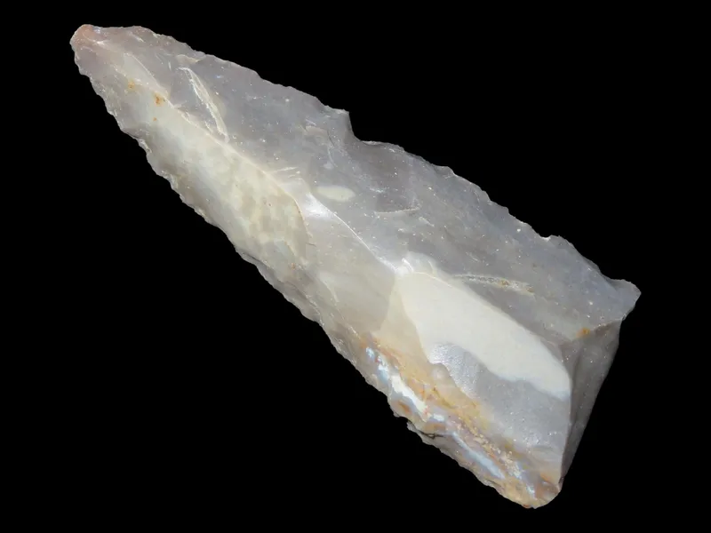2 1/2" Paleolithic to Neolithic Triangular Knife, Found in Denmark, Northern Europe from auction in Quincy, Illinois